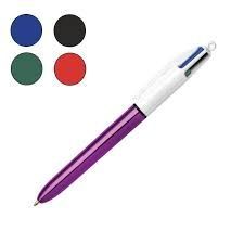 BOLIGRAFO BIC 4 COLORES VIOLETA METALIZADO