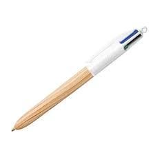 BOLIGRAFO BIC 4 COLORES WOOD NATURAL