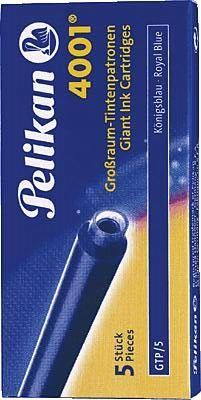 C/ 5 CARTUCHOS TINTA LARGOS AZUL PELIKAN 4001 GTP/5