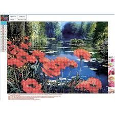 JUEGO MOSAICO DIAMANTES 5D 30X40 LAGO
