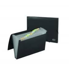 CARPETA ACORDEON PLASTICO NEGRO 12 DEP FOROFIS