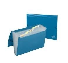 CARPETA ACORDEON PLASTICO AZUL 12 DEP FOROFIS