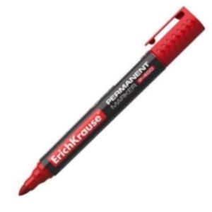 ROTULADOR PERMANENTE ROJO ERICHKRAUSE P400 PUNTA REDONDA