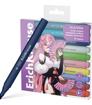 ESTUCHE 10 ROTULADORES PASTEL MANGA ERICHKRAUSE RO62035