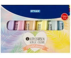 C/. 6 TUBOS PINTURA ACRILICA COL. PASTEL STYLEX
