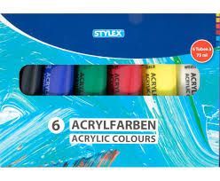 C/. 6 TUBOS PINTURA ACRILICA COL. BASICOS STYLEX
