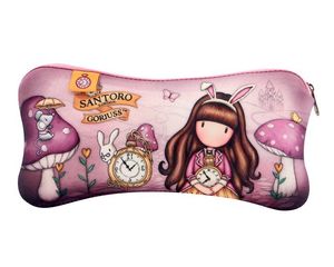 PORTATODO NEOPRENO GORJUSS ESTUCHE ROSA SETAS ALICIA PAIS MARAVILLAS