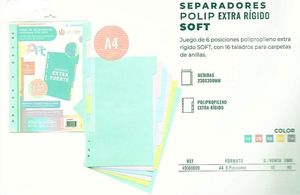JUEGO SEPARADORES PP 6 POS. PASTEL JU4906