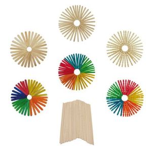 PAQ/50 PALOS MADERA ANCHOS 15CM COLORES SURTIDOS FIXO