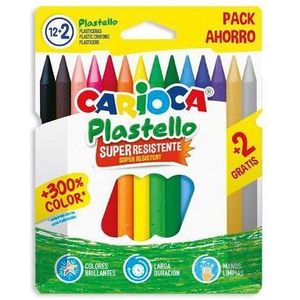 ESTUCHE 12+2 PLASTICERAS CARIOCACOLOR PLASTELLO
