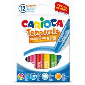 TEMPERAS TEMPERELLO CAJA 12 UDS TEMPERA SOLIDA CARIOCA SOLIDAS