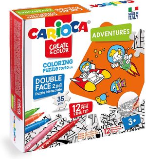 PUZZLE CARIOCA 35P COLOREAR ADVENTURES 3 AOS