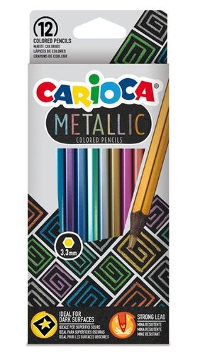 CREYONES CARIOCA METALIZADOS 12 COLORES LAPICES