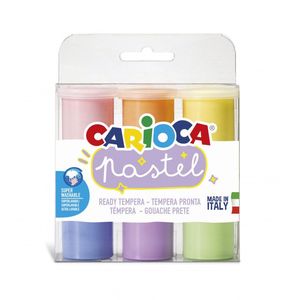 TEMPERAS CARIOCA 6 COLORES PASTEL 25ML