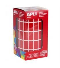 ROLLO GOMETS RECTANGULARES ROJOS 20X10MM APLI 4885