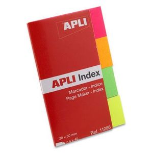BANDERITAS INDICE FLUORESCENTES 4 COLORES 11286 APLI