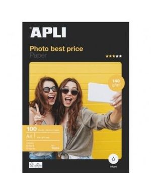 PAPEL FOTOGRAFICO 140G BEST PRICE APLI 11804 100H GLOSSY