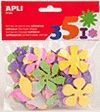 BOLSA GOMA EVA PURPURINA FLORES ADHESIVA APLI 13078