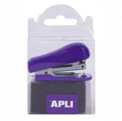 GRAPADORA APLI POCKET VIOLETA CON GRAPAS 14945
