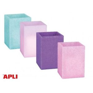CUBILETE SILICONA GLITTER APLI 18616 SOFT PURPURINA