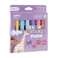 TEMPERA SOLIDA 6 COLORES PASTEL APLI 18881