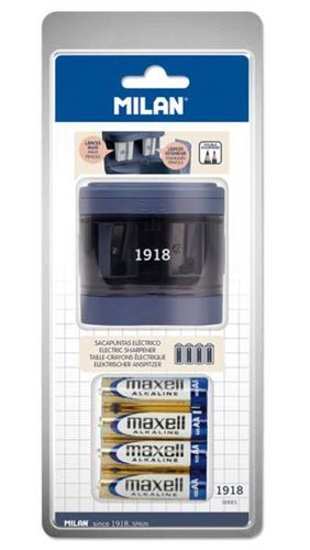 BLISTER AFILADOR DOBLE ELECTRICO MILAN AZUL BWM10278B SACAPUNTAS