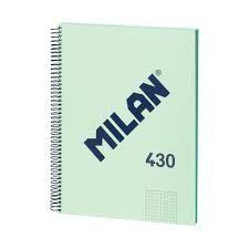 CUADERNO MILAN A4 TAPA DURA 5MM VERDE 430