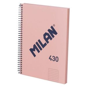 CUADERNO MILAN A5 TAPA DURA 5MM ROSA 430