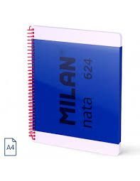 CUADERNO MILAN A4 TAPA DURA 5MM NATA 624 AZUL
