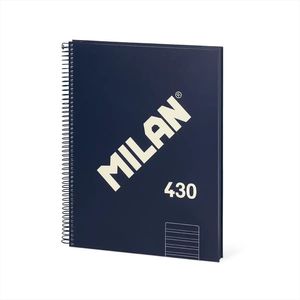 CUADERNO A4 AZUL OSCURO TAPA DURA PAUTA 3,5 MM 80H 95GR 430 MILAN
