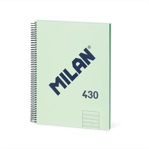 CUADERNO A4 VERDE TAPA DURA PAUTA 3,5 MM 80H 95GR 430 MILAN