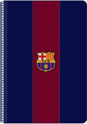 CUADERNO FOLIO FUTBOL CLUB BARCELONA TAPAS DURAS 80 HOJAS