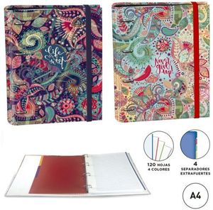 CARTAPACIO RINGBOOK A4 SENFORT PAISLEY SURTIDO
