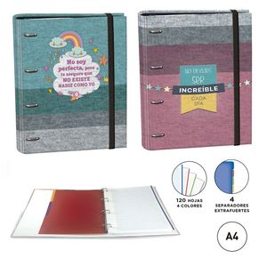 CARTAPACIO RINGBOOK A4 SENFORT BE POSITIVE