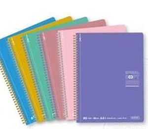 CUADERNO ESPIRAL SOFT A5 5MM 50H SENFORT NEGRO