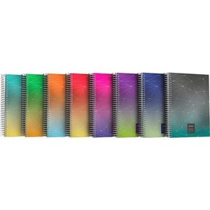CUADERNO A4 4MM UNEQUAL METALLIC 80H 90GR VERDE GRAFOPLAS POLIPROPILENO ESPIRAL