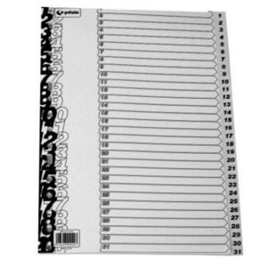 JUEGO SEPARADORES 1-31 GRAFOPLAS 41410071 NUMEROS