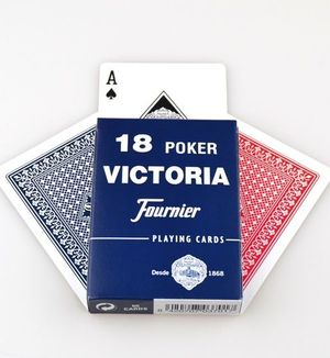 BARAJA POKER AZUL 18 NAIPE CARTON 55 CARTAS FOURNIER