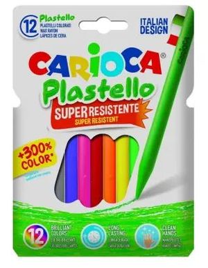 CERAS CARIOCA PLASTELLO 12 COLORES