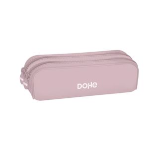 ESTUCHE SILICONA DOBLE DOHE ROSA 2 CREMALLERAS