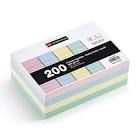 PAQUETE 200 FICHAS 4 COLORES A6 RAYADAS 105X148