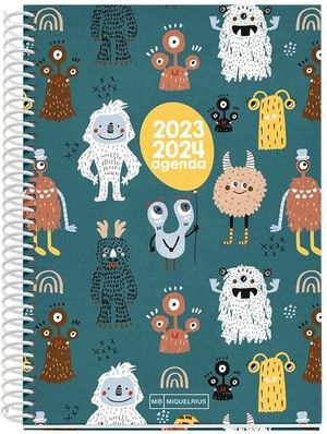 AGENDA ESCOLAR MIQUELRIUS SV 150X213 2023-24 MONSTERS
