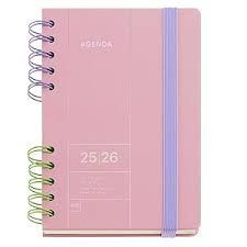 AGENDA ESCOLAR MIQUELRIUS 1DP 2025-26 ACTIVA BACK BASICS ROSA