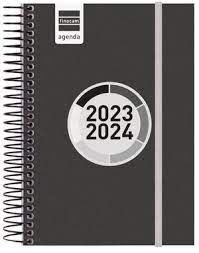 AGENDA ESCOLAR ESPIR E8 1DP NEGRO 2023-24 FINOCAM