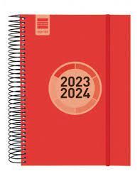 AGENDA ESCOLAR ESPIR E10 1DP ROJO 2023-24 FINOCAM