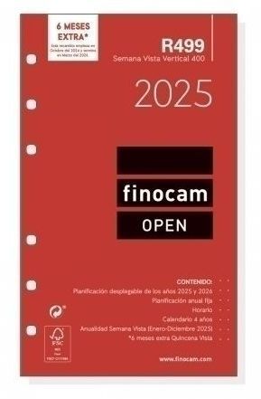 R499 RECAMBIO AGENDA FINOCAM SVV 400 VERTICAL 2025