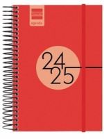 AGENDA ESCOLAR ESPIR E8 1DP ROJO 2024-25 FINOCAM