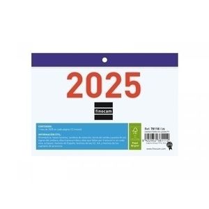 FALDILLA FINOCAM F91 15X10 2025 CALENDARIO NUMEROS GRANDES