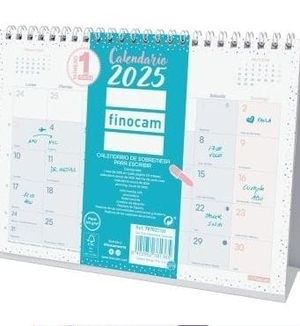 CALENDARIO FINOCAM CHIC SOBREMESA 2025 TURQUESA
