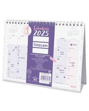 CALENDARIO FINOCAM CHIC SOBREMESA 2025 MORADO